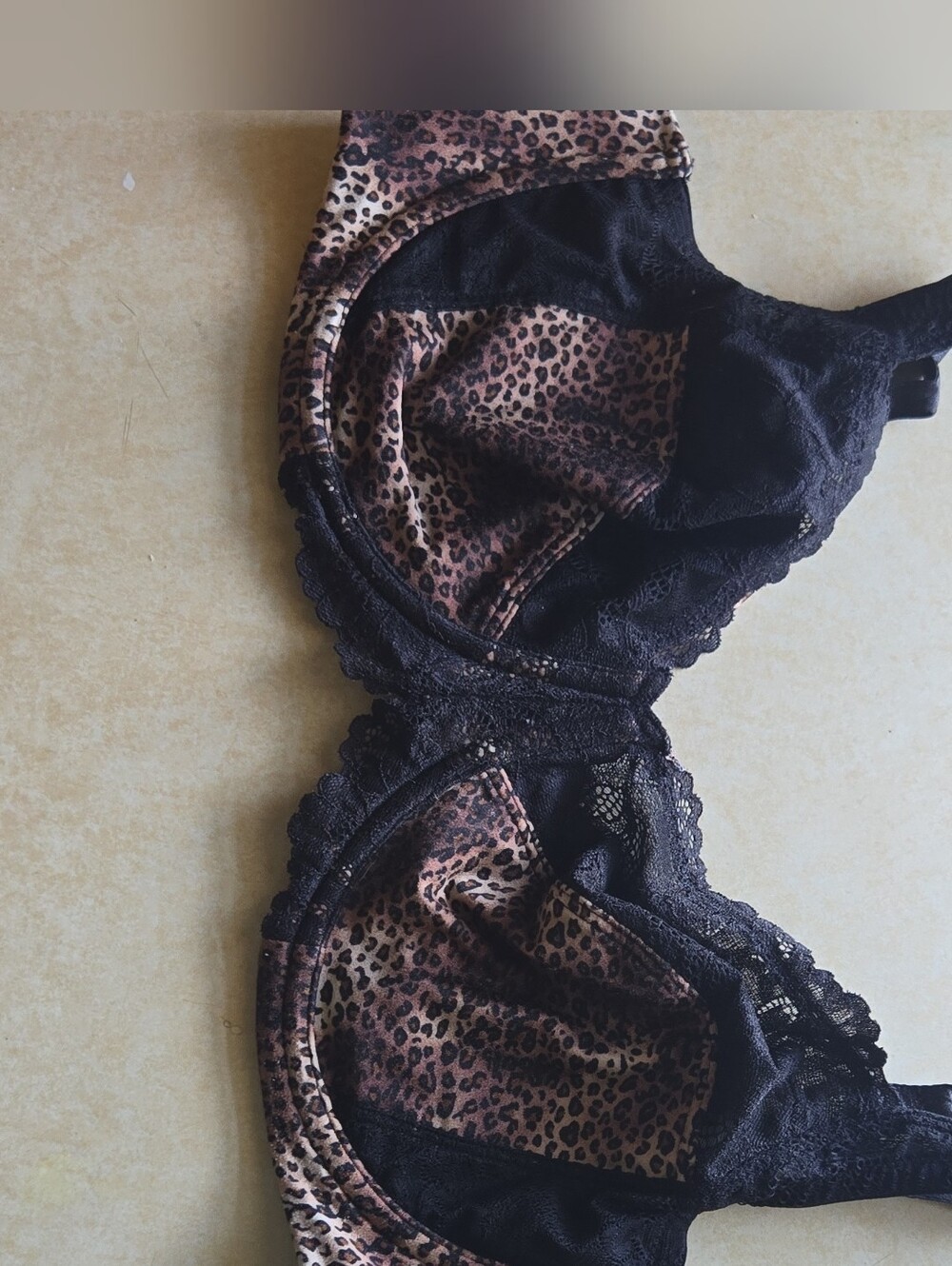 LILYETTE LEOPARD ANIMAL PRINT UNLINED UNDERWIRE BRA SIZE 40C